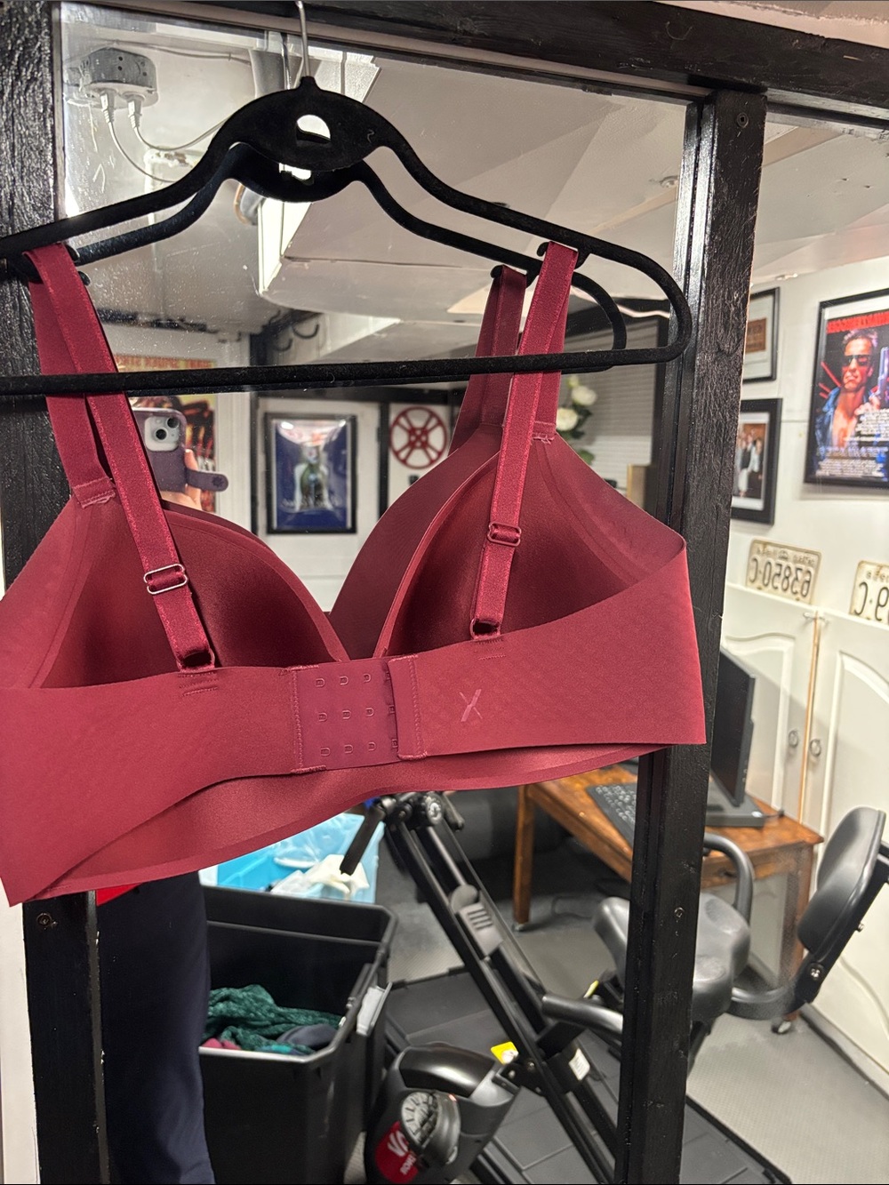 knix Smooth Seamless Bra in Burgundy - Picture 3 of 4